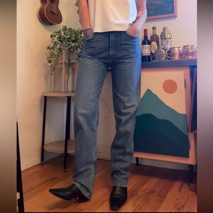 Reformation Women’s Classic Blue Straight Leg Jeans